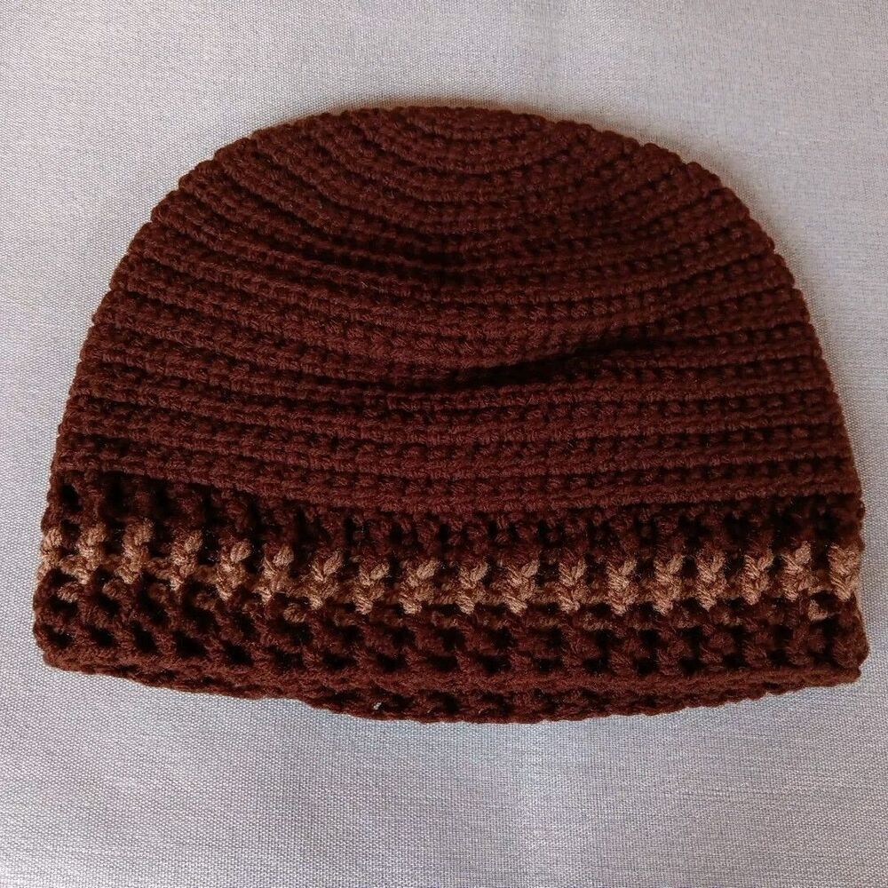 Hat New Leia Allen Hand Made crocheted warm winter Beanie Skull Cap mens womans